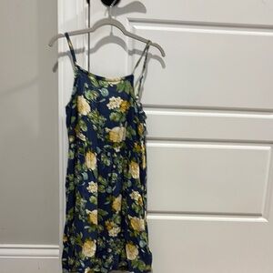 Old Navy Blue and Yellow Spaghetti Strap Sundress